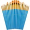 20 Pieces Paint Brushes Set for Acrylic Painting, Oil Watercolor Acrylic Paint Brush, Artist Paintbrushes for Body Face Rock Canvas, Kids Adult Drawing Arts Crafts Supplies, Blue